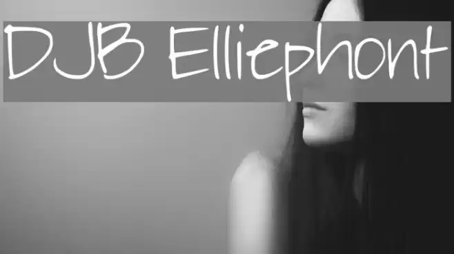 DJB Elliephont Font examples