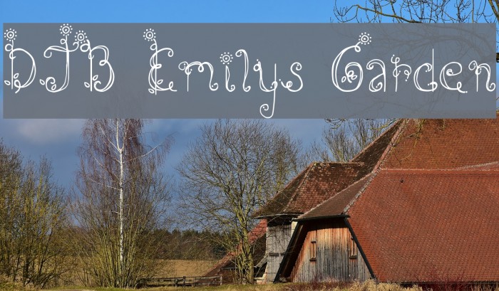 DJB Emilys Garden Font examples