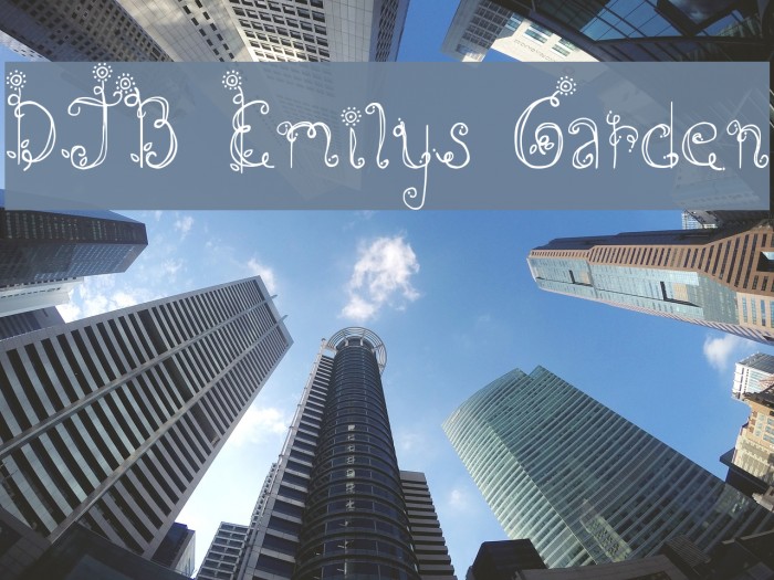 DJB Emilys Garden Font examples