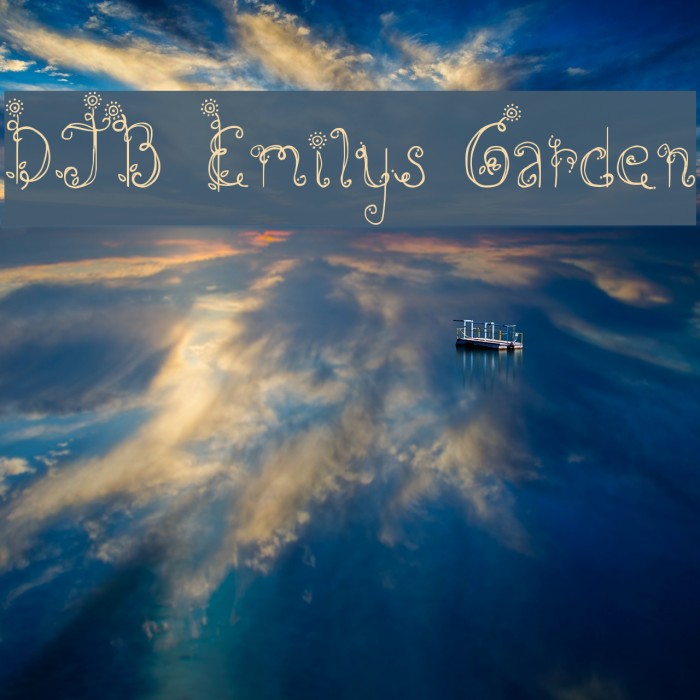 DJB Emilys Garden Font examples