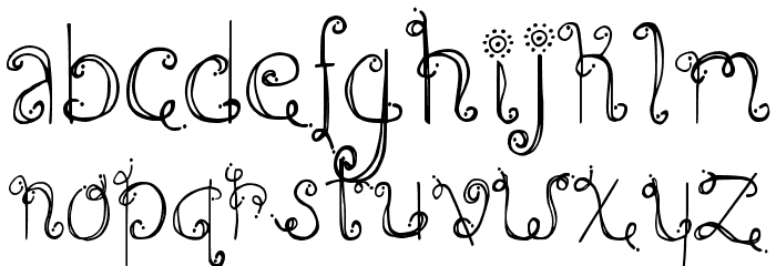 DJB Emilys Garden Font LOWERCASE