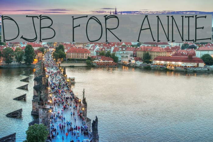 DJB FOR ANNIE Font examples