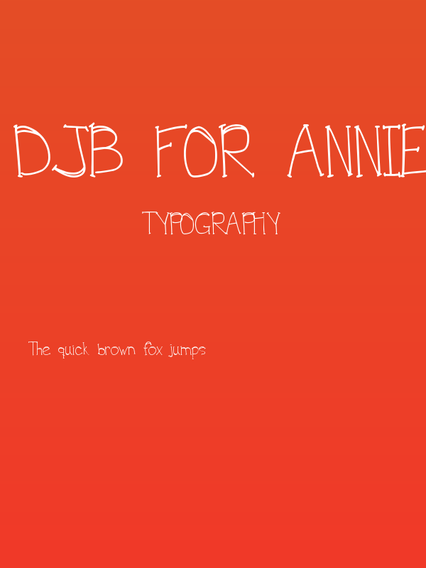 DJB FOR ANNIE Poster