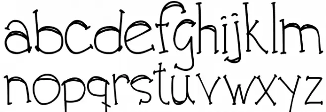 DJB FOR ANNIE Schriftart Kleinbuchstaben