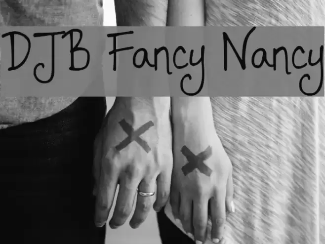 DJB Fancy Nancy Font examples