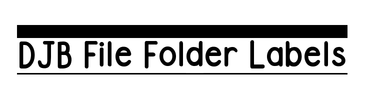 DJB File Folder Labels  免费字体下载