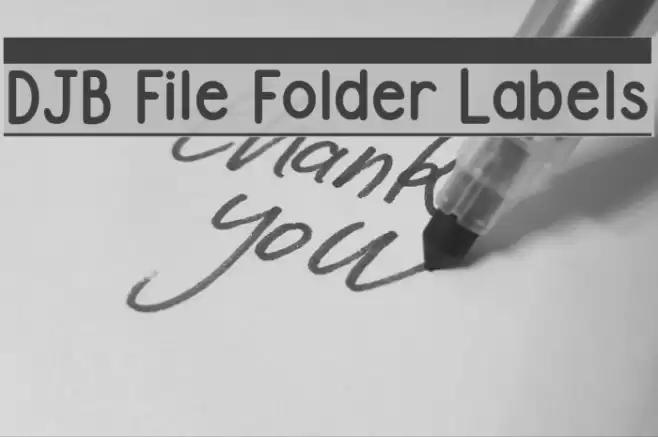 DJB File Folder Labels Schriftart examples