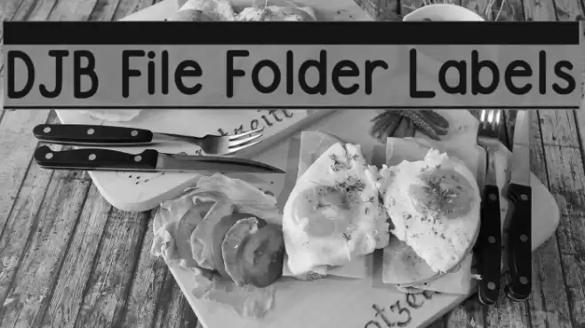 DJB File Folder Labels Schriftart examples