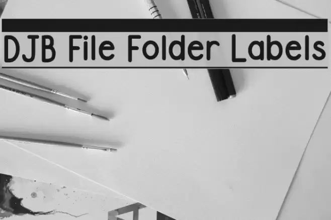 DJB File Folder Labels Schriftart examples