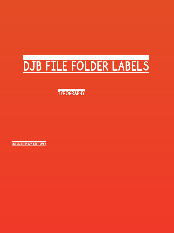 DJB File Folder Labels Poster