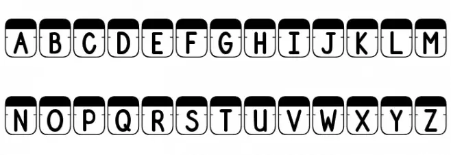 DJB File Folder Tabs Schriftart Groß