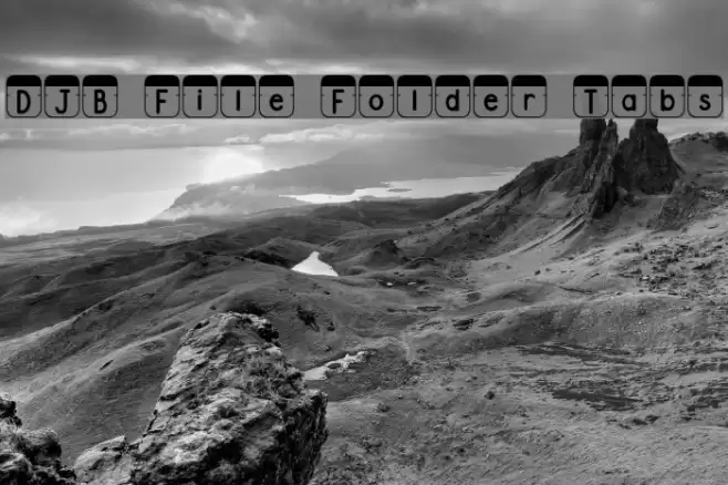DJB File Folder Tabs Schriftart examples