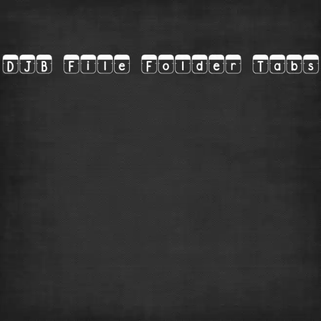 DJB File Folder Tabs Schriftart examples