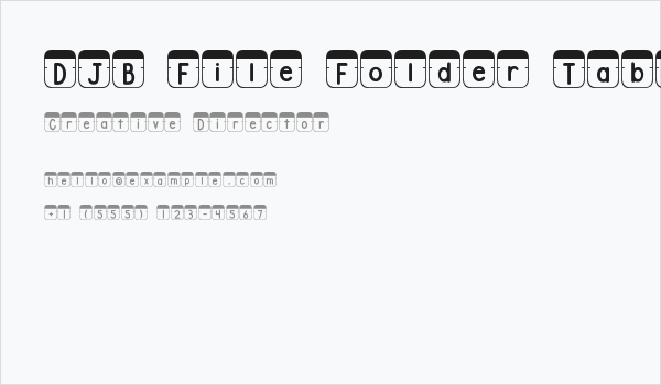 DJB File Folder Tabs Business Card