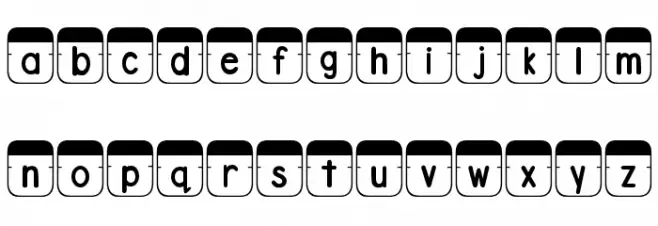 DJB File Folder Tabs Schriftart Kleinbuchstaben