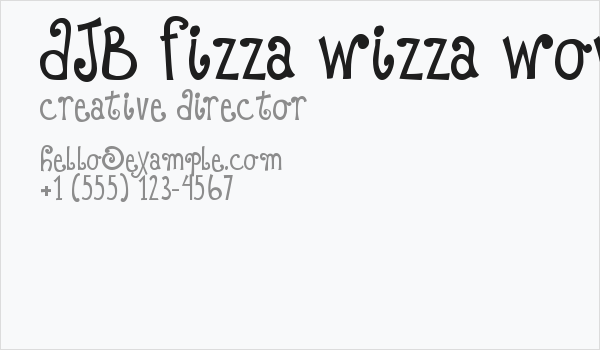 DJB Fizza Wizza Wowza Bold Business Card