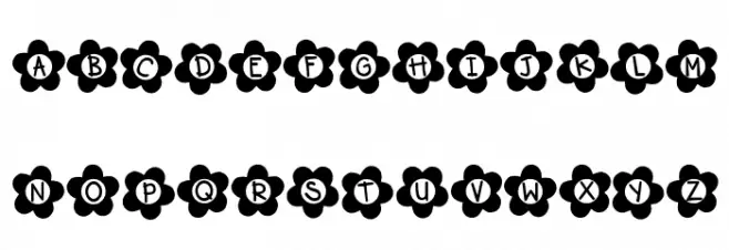 DJB Flower Power 2 Schriftart Groß