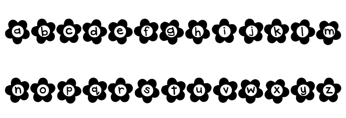 DJB Flower Power 2 Font LOWERCASE