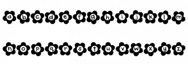 DJB Flower Power 2 Font LOWERCASE