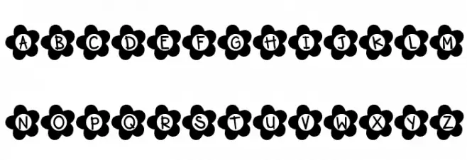 DJB Flower Power Schriftart Groß