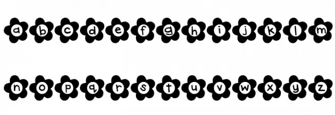 DJB Flower Power Font LOWERCASE