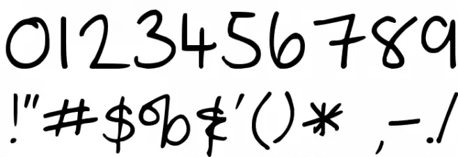 DJB Geordie Girl Font OTHER CHARS