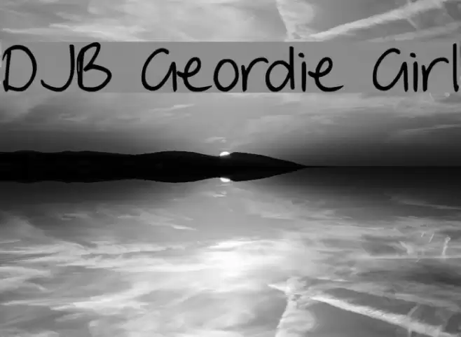 DJB Geordie Girl Font examples
