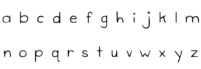 DJB Gimme Space Font LOWERCASE
