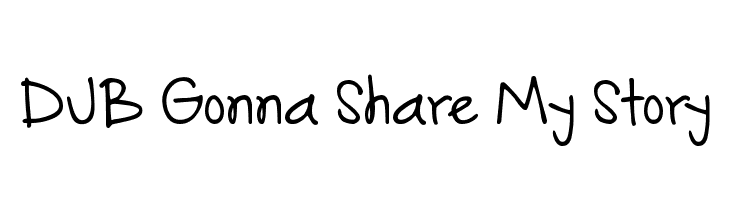 DJB Gonna Share My Story Font
