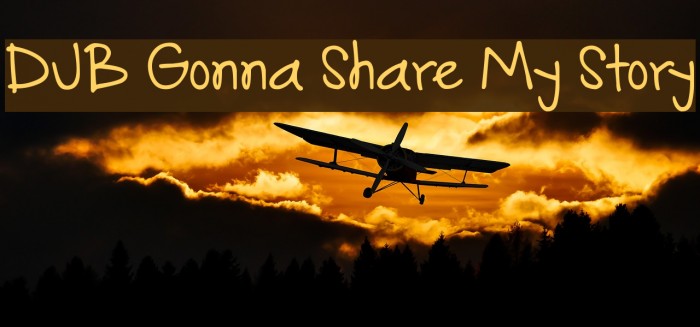 DJB Gonna Share My Story Font examples