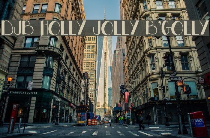 DJB HOLLY JOLLY B'GOLLY Font examples