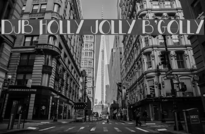 DJB HOLLY JOLLY B'GOLLY Шрифта examples