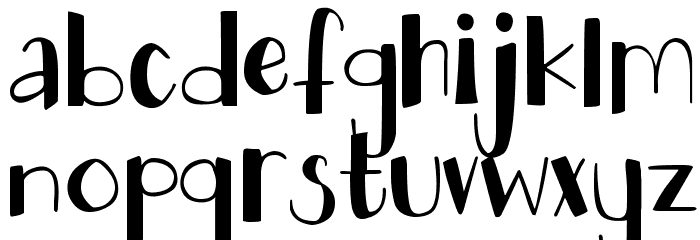 DJB HOLLY JOLLY B'GOLLY Font LOWERCASE