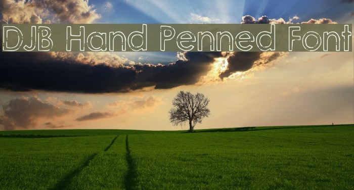 DJB Hand Penned Font Font examples