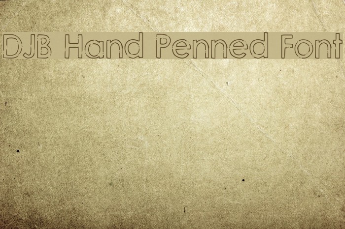 DJB Hand Penned Font Font examples