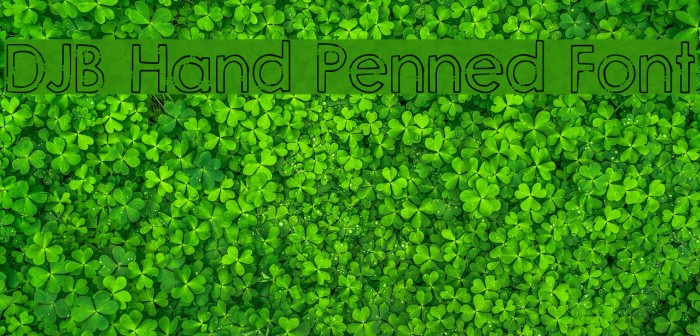DJB Hand Penned Font Font examples