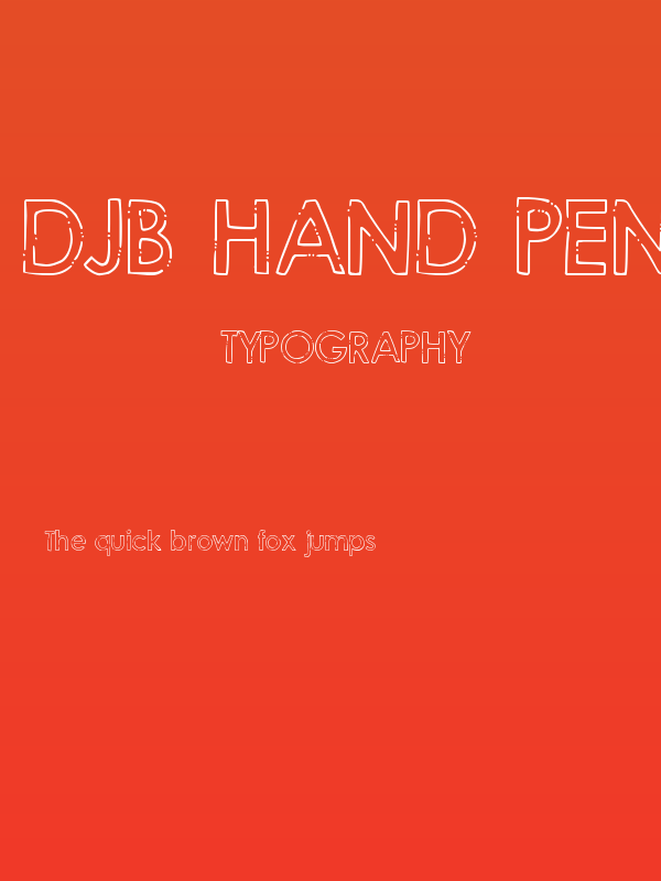 DJB Hand Penned Font Poster