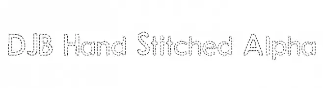 DJB Hand Stitched Alpha  Free Fonts Download