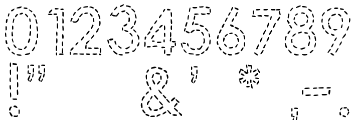 DJB Hand Stitched Alpha Font OTHER CHARS