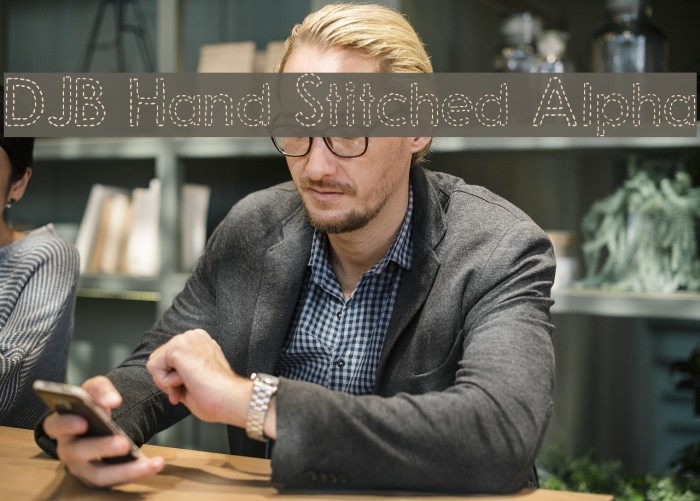 DJB Hand Stitched Alpha Font examples