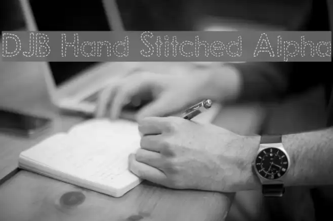 DJB Hand Stitched Alpha Example 2