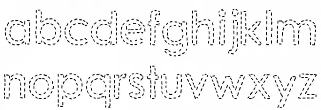 DJB Hand Stitched Alpha フォント 小文字