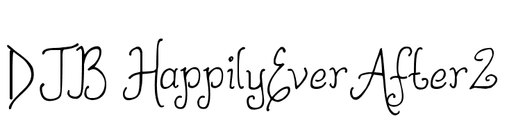 DJB HappilyEverAfter2  Frei Schriftart Herunterladen