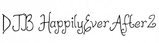 DJB HappilyEverAfter2  Frei Schriftart Herunterladen