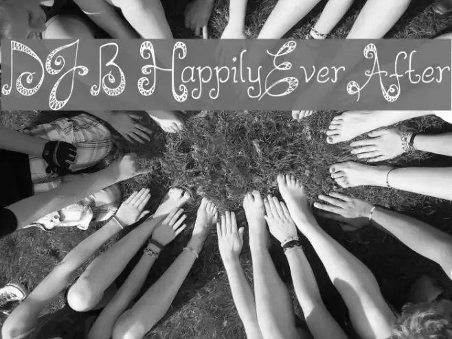 DJB HappilyEverAfter Font examples
