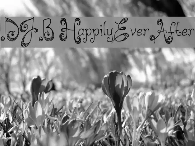 DJB HappilyEverAfter Font examples