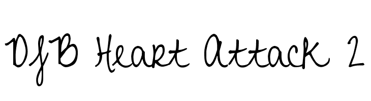 DJB Heart Attack 2  Frei Schriftart Herunterladen
