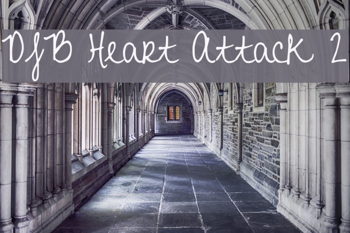 DJB Heart Attack 2 Font examples