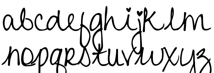 DJB Heart Attack 2 Font LOWERCASE