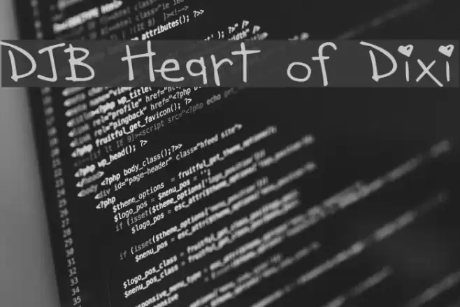 DJB Heart of Dixi Font examples